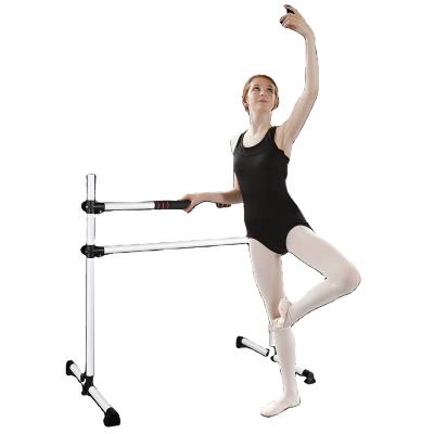 China 100KGS/22oLBS Height Adjustable Portable Calisthenics Stretch Bar For Dance Ballet Barre Double Bars Ballet Fitness Kids Home Or Studio for sale