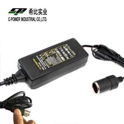 China Adaptador de automóvil moderno de 60W DC 12V a AC 220V con conexión de escritorio 12VDC 5A Fuente de alimentación en venta