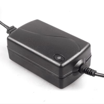 China 24W 24V 1A 12V 2A AC/DC Desktop Power Adapter met zwarte uitgangsspanning 24VDC Te koop