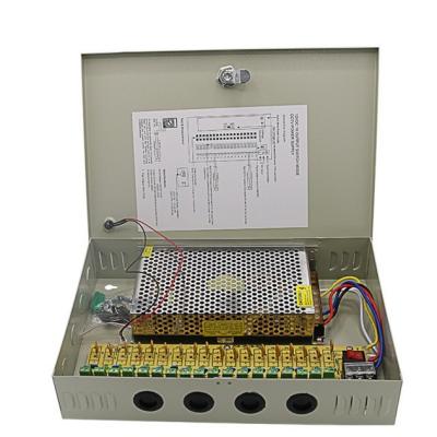 China C-Power 2KG PTC Fuse 18CH Security Camera Power Supply Box DC 12V 20A for DVR CCTV for sale