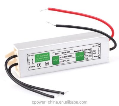 China Waterproof 10W LED Power Supply for LED Strip 24V Single Output Type 86% Efficiency for sale