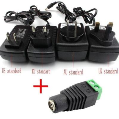 China 12V/24V DC 2A/1A/3A Power Supply Adapter for 12V 3528/5050 LED Strip Light 24W Performance for sale