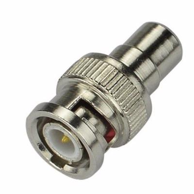 China Male to Female BNC to RCA Coaxial Connector Adapter Silver for Surveillance Camera for sale