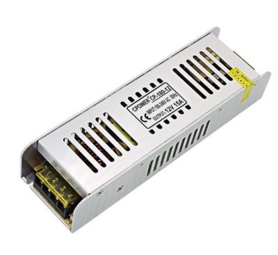 China LED Strip Light Power Supply Slim Size 180w AC 110-220V to DC 12V/24V Driver Adapter for sale