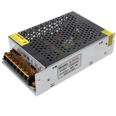 China Aluminum Housing 24V 1A 3A 5A 10A 72W 120V AC to 24V DC Power Supply with Overtemp Overload Protections for sale