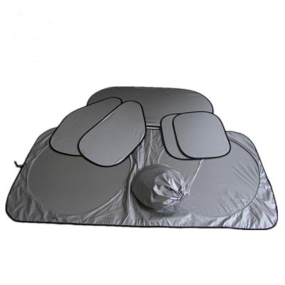 China Lowering Car Interior Temperatures 6pcs Packed Car Sunshade Set Polyester Car Window Sunshade for sale