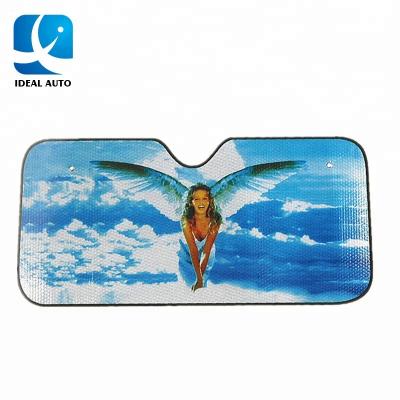 China Lowering Car Temperatures China Factory PE Inner Bubble Printing Car Front Sunshade for sale