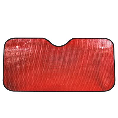 China Lowering Car Temperatures PE Interior Bubble Printing Car Front Sunshade Car Sun Shade Silver for sale