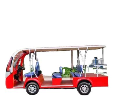 China Steel Frame+ABS New Arrival 14 Seater Low Speed Electric Sightseeing Car Maintenance Free Shuttle Bus for Airport Park and Scenic Spot for sale