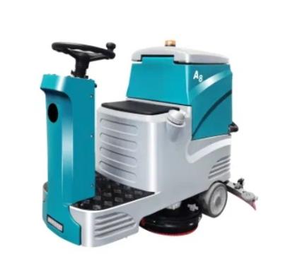 China Hotels Highest Efficiency Industrial Battery Type Automatic Ride on Floor Scrubber Compact Floor Dryer for sale