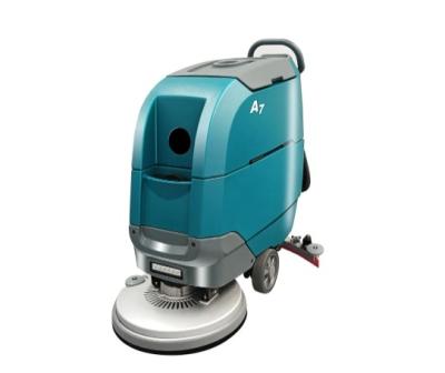 China Warehouse Rider Industrial Floor Scrubber Cleaning Washing Machine Walk Behind Vacuum Wet Cleaning Tool for sale