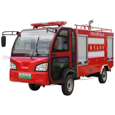 China Mini 2 Ton 2000 Liters Water Tank Electric Fire Fighting Truckk Fire Engine 4500*1400*2500mm for sale