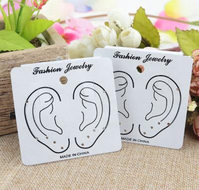 China Display card for bracelet hair clip white paper earring card fashion jewelry display card custom print your own logo for sale