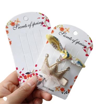 China Morden Customized Design To Accept Round Shape Hair Clip Display Jewelry Paper Card for sale