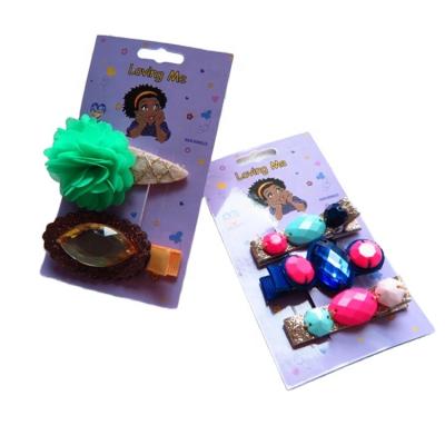 China Recycle Customized Purple Hair Clip Display Jewelry Card for sale