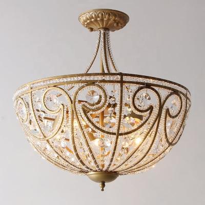 China Residential Italian Home Ceiling Lamp Decorative Crystal Modern Light C6107-4C for sale