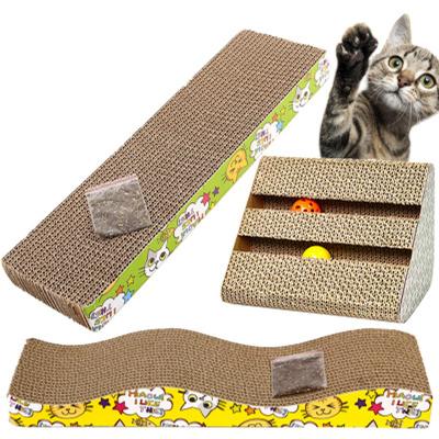 China Breathable Scratch Toy Pad Board Cat Scratcher Cardboard Scratching Cat Bed for sale