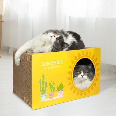 China Factory Sustainable Cat Scratching Corrugated Cat Scratch Plate Board , Banana Shape Cat Scratching Bed for sale