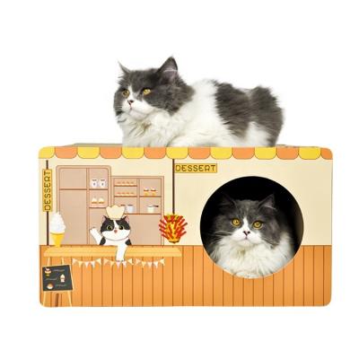 China Sustainable Cat's Litter Scratching Board Corrugated Cat Scratch Plate Board , Sun Flower Shape Cat Scratching Bed for sale