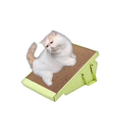 China Promotional Wholesale Cat Toy Cardboard Slide Pet Product Cat Scratcher Viable Board for sale