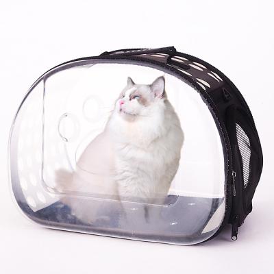 China Fashion Design Breathable Transparent Material Pet Carrier Transparent Cat Bag for sale