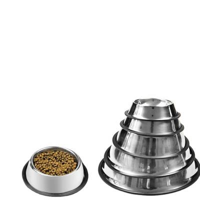 China Sustainable Manufacture Hot Sale Pet 304 Stainless Steel Feeder Bowls Design Anti-Slip Dog Cat Food Feeding Bowl for sale