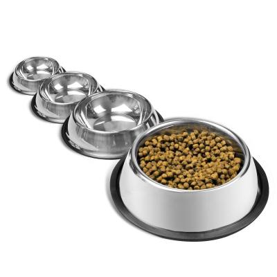 China Cat Bowls 304 Stainless Steel Durable High Quality Pet Feeder Anti-skid Design Dog Food Feeding Bowl for sale