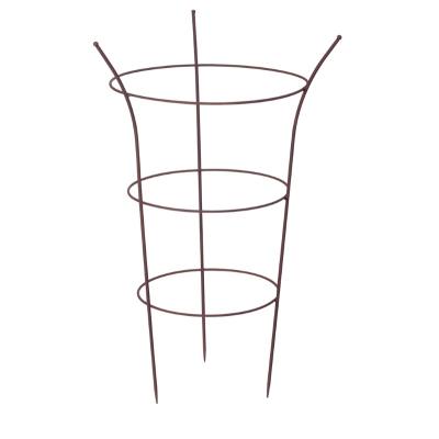 China Rusty Metal Round Plant Stand Antique for Green Plants and Garden Peony D48X70cm for sale