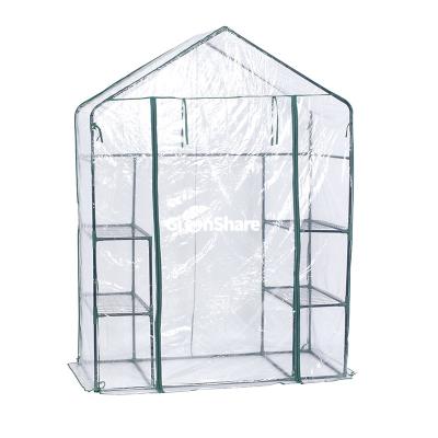 China Cheap Metal Easily Assembled Plastic Garden Balcony KD DIY Grow Your Own Vegetable Portable Greenhouse for sale