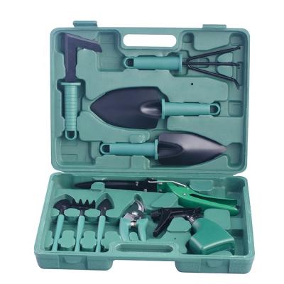 China Morden Luxury Hot Sale Garden Set Accessories Cultivator Equipment Plant Tool Kit With Blow Case 11pcs/set for sale