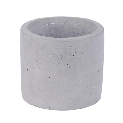 China Modern garden and home handmade indoor decorative modern cement and green flower plant pot for sale