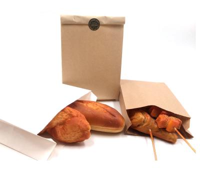 Chine bread kraft paper bag ribbed satchel bakery vegetable fruit packaging à vendre