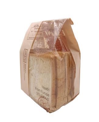 China Custom print toast the paper packaging food grade bread paper bags with clear window zu verkaufen