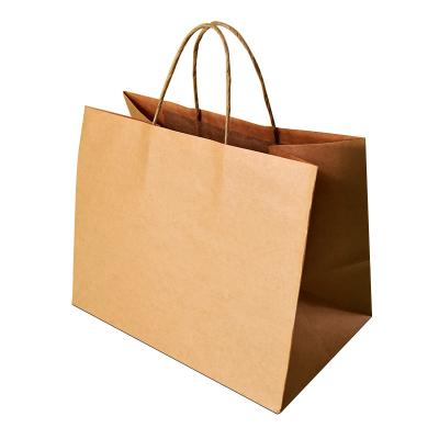 China Wholesale Brown Kraft Handle Twisted Paper Bags Eco Friendly Customized Shopping Gift Bag Packaging Te koop