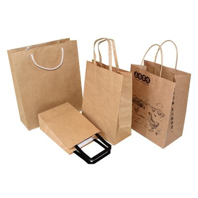 Κίνα Factory wholesale high quality cheap takeaway brown cowhide can be customized LOGO free design printing paper bag προς πώληση