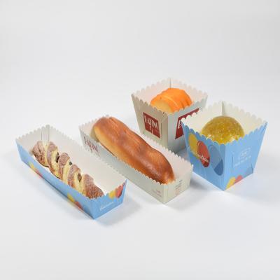 China Disposable cardboard burger box paper meal boat tray box paper tray for waffle or sandwich for sale