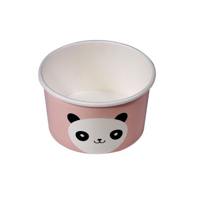 China Ready printing panda image cute paper bowl for ice cream loading for sale