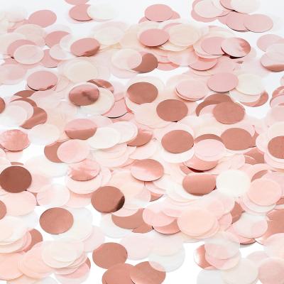 China Factory supply Biodegradable Wedding Confetti Tissue Paper Rose Gold Confetti for sale