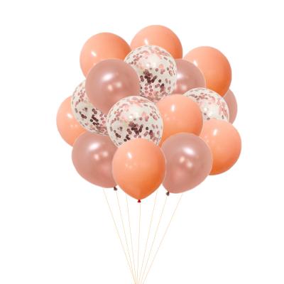 China custom 12inch  blush pink balloon confetti  rose gold  party balloon  grland  kit decoration set for sale