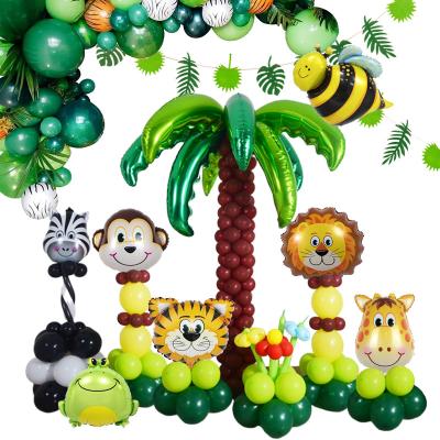 China Animal Forest green balloon  garland  kit  newest  2019 for sale