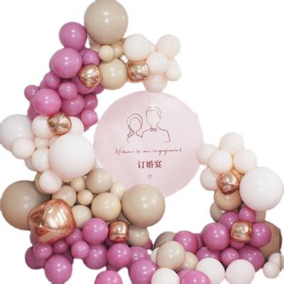 China retro bean green  olive green  coco coffee apricot dusty rose assorted color theme party customized  Balloon Arch Kit for sale