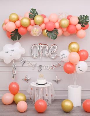 China kids birthday party supplies 1st  one foil and latex party balloon garland kit for boy and girl birthday decoration for sale