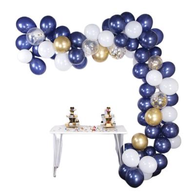 China Hot sell Amazon birthday party dark blue chrome gold  Balloon garland Arch kit for sale