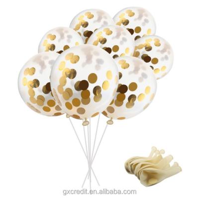 China wedding/ birthday party 18 inch gold rose gold color Confetti stuffing Balloons for sale