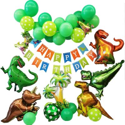 China Tropical Rainforest Dinosaur Theme  Birthday Party Supplies Letter  happy birthday Banner set for sale