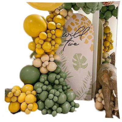 China 2022 trend birthday wedding party decoration retro vintage  avocado mustard yellow  assorted 10