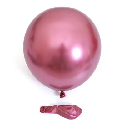 China birthday decoration party supplies rose gold pink silver assortment color  metallic latex chrome balloons 12inch for sale