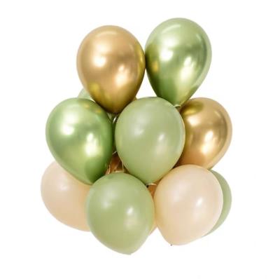 China birthday wedding anniversary balloons party decorations 12inch rubber latex   vintage  avocado sage green balloons for sale