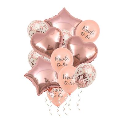 China Bachelorette Party Decorations Rose Gold Bridal Shower Supplies  bride to be latex balloons 12