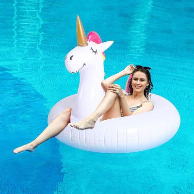 China Fashionable Beach Float Swimming Party Toys Flamingo Unicorn Swim Tube Rings for Adults Kids for sale